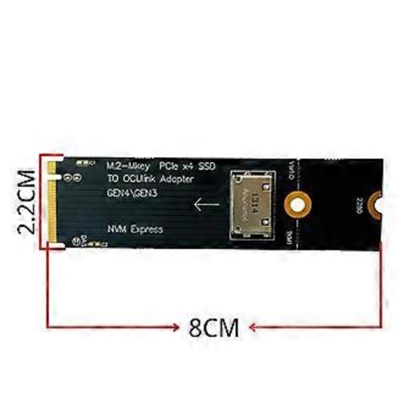 M.2 NVME til U.2 Oculink SFF-8612 Adapter PCI-E NGFF Multifunktions Bekvemmeligheds Adapter GEN4