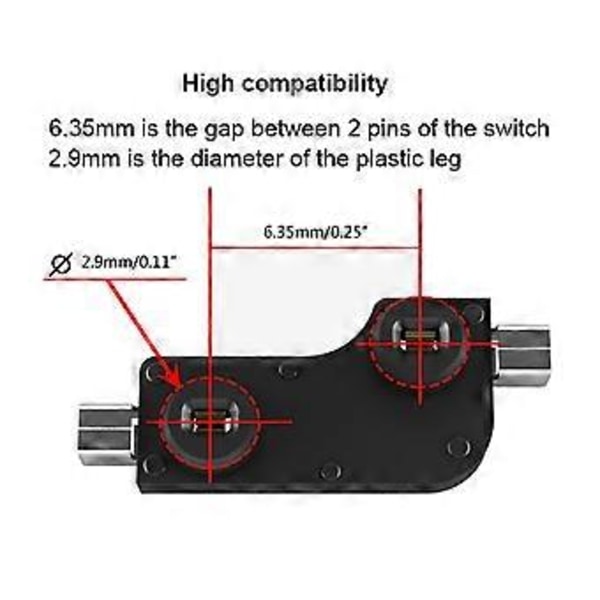 50 stk. Hot Swappable Socket til Kailh CPG151101S11 Low Profile Switches Mekanisk Tastatur PCB Base Socket DIY
