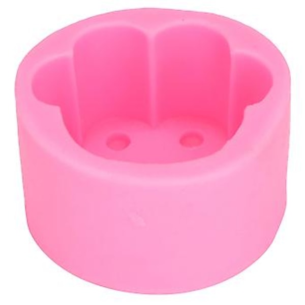 Katt- og hundepote silikonform: Myk rosa form for baking og fondantdekorasjoner