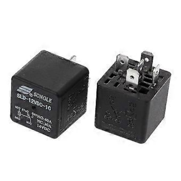 2st Sld-12vdc-1c 1.6w Högeffektsrelä No 40a Nc 30a 5-stifts Bilrelä