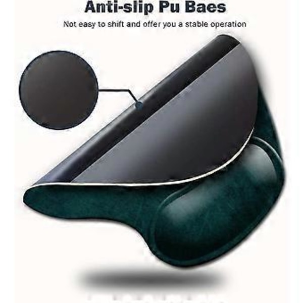 Ergonomisk musmatta med handledsstöd - Halkfri gummibas, söt design