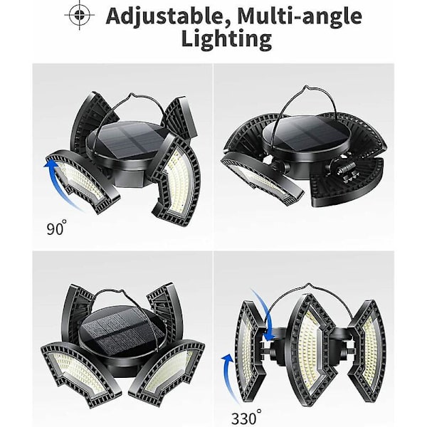 Solcellslampa utomhus 304 LED solcellslampa automatisk säkerhet trådlös solcellslampor inomhus och utomhus