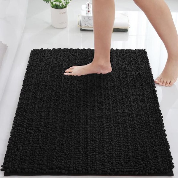 Bathroom Rugs Ultra Soft Thick Absorbent Plush Bathroom Rugs Non-Slip Plush Bathroom Rugs Machine Washable Dry Plush Bathroom Rugs for Bathroom