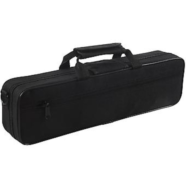 Nylon Vadderad Flöjtväska Bärväska Skydd Axelrem 39x7x11cm Svart