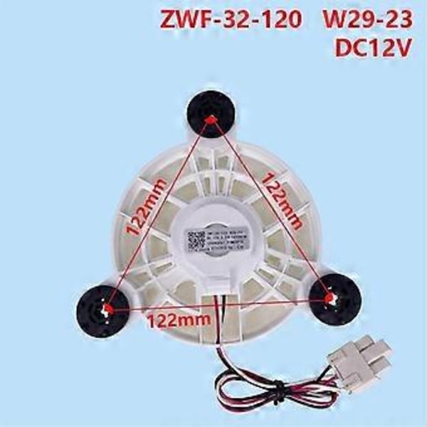 Jääkaapin pakastimen tuuletinmoottori jääkaapille ZWF-32-120 W29-23 jäähdytystuuletinmoottori DC12V 2.5W 1870RPM