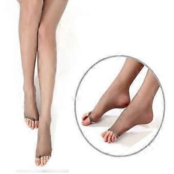 Damstrumpor Mode Heta Öppen Tå Sheer Ultratunna Tights Strumpbyxor Anti-Fällning Underdel Strumpbyxor-B