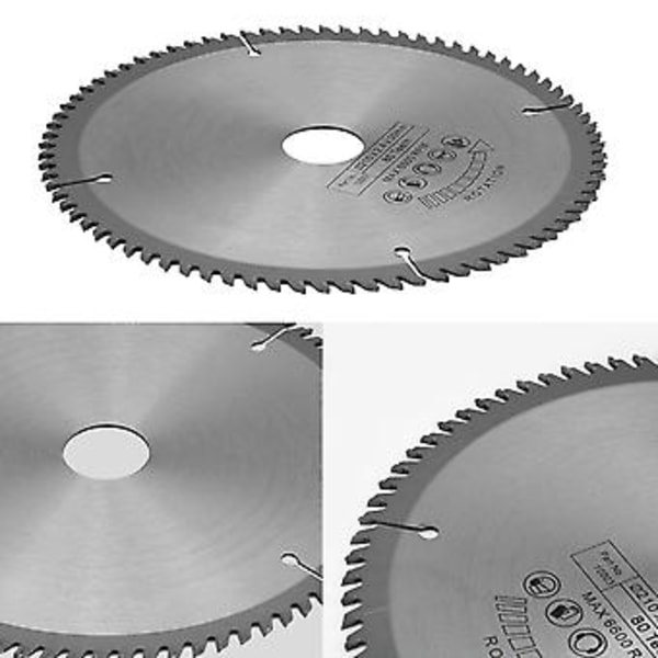 210mm 80-hampainen pyörösahanterä, reiän halkaisija 30mm, sisältää 3 O-rengasta