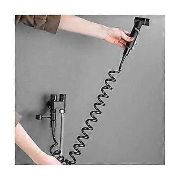 1-In-2-Ut Dubbel Kontrollventil Mini Multifunktionell Kran Mini Dusch Tryck Badrum Kran Kit för Bidé och Dusch-A