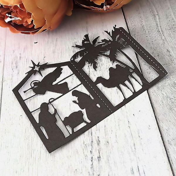 Jul Lykta Metall Skärmaskin Stencil Diy Scrapbooking Album Stämpel Papper