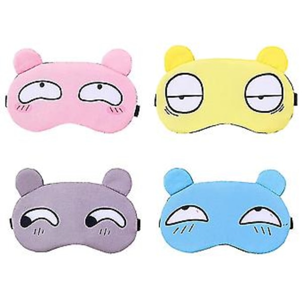 4-pack Sovmasker Söta Sovbindlar Sovskärm Skydd Vila Ögonlapp Bindel Skydd Rese Sovmask För Ögonmask Dagdröm Sovmask