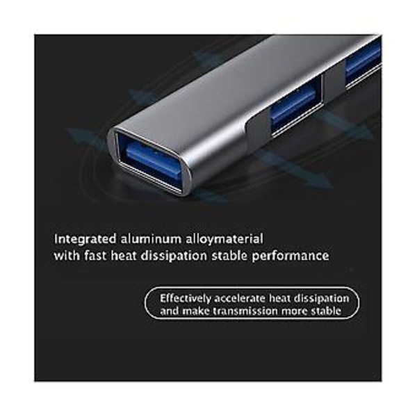 4 USB 2.0/USB 3.0 Hub Dock Adapter 5 Gbps Höghastighetsöverföring -port USB Splitter Expander