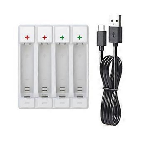 1.5V AA AAA Genopladelig Lithium Batterioplader 4CH til Ur Fjernbetjening