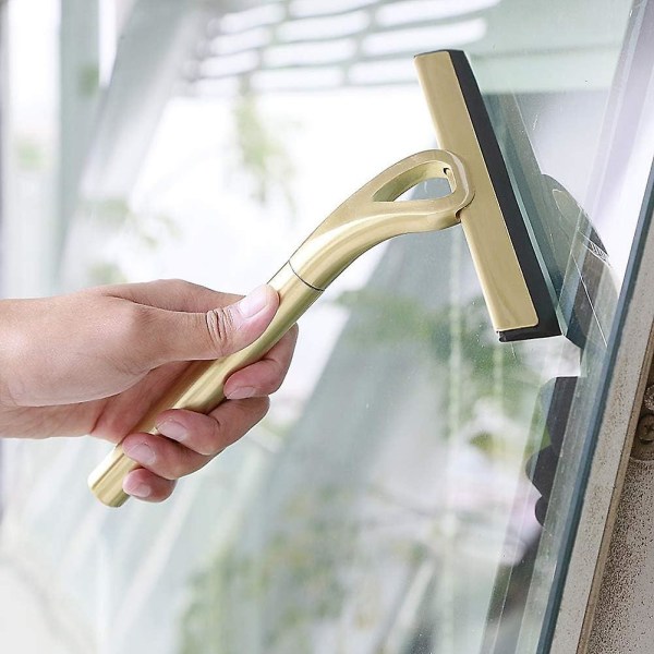Rustfrit stål glas aftørring husholdningsglas skraber vinduesvisker bilrude rengøringsværktøj aftørring bordvisker 2stk