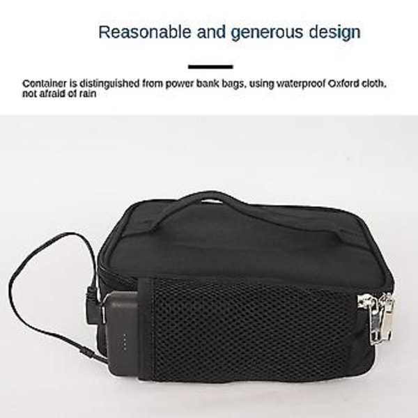 Usb Powerbank Matlåda Lunchbox Picknick Matbehållare Väska Elektrisk Lunchlåda