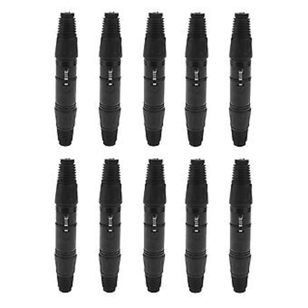 20 stk. 3-pin XLR hann til hunn mikrofonforlengelseskabel mikrofonkabler plugg lydkontakt mikrofon Au