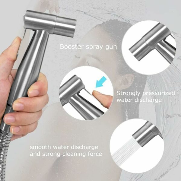Rustfritt stål bidet toalett spray, bidet spray sett, kran spray toalett spray