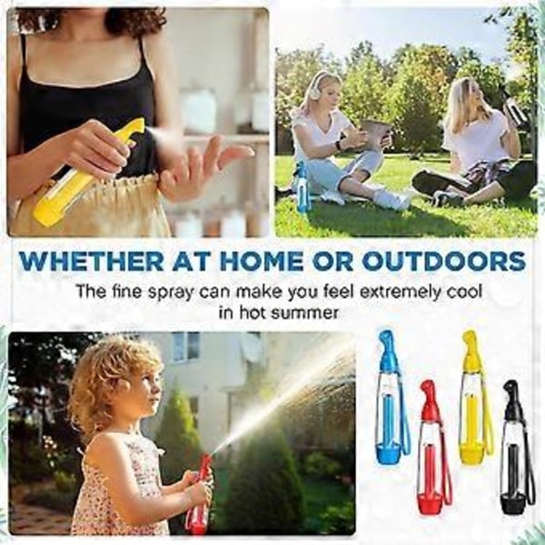 4 st Sommar Mister Sprayflaskor Set Pump Mister Personlig Kylningsenhet Tomma Plast Sprayflaskor Vatten Påfyllningsbara