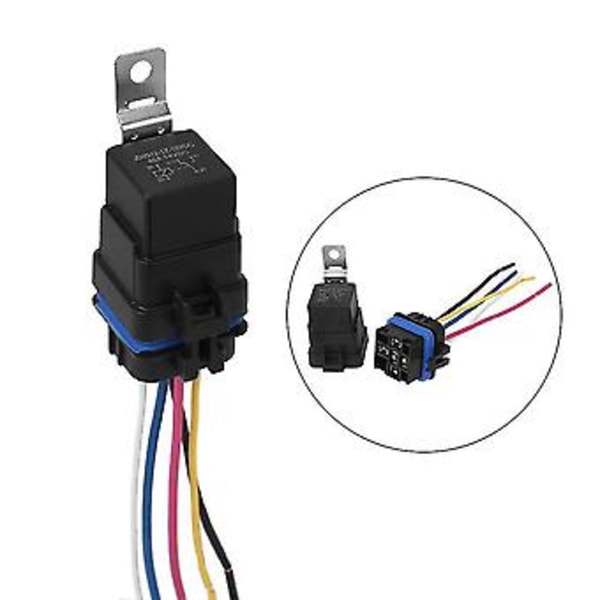 Integreret Bilrelæ / 12V 40A Auto Relæ Sokkel 5 Ben