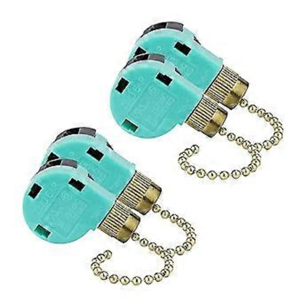 4 stk. takviftebryter Zing Ear Ze-268s6, 3 hastigheter 4 ledninger (gull)