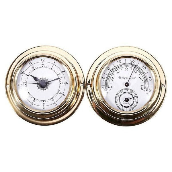 Ny termometer hygrometer barometer klockor klocka 2 hela set väderstation mätare