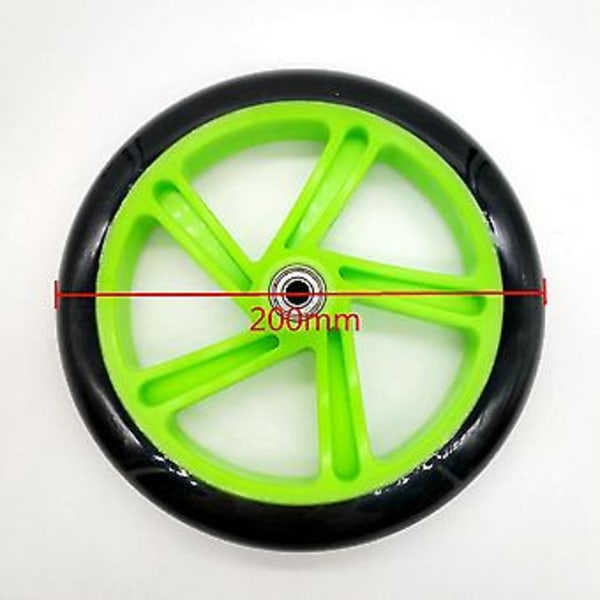 2 kpl Potkulaudan pyörä 200 mm PU-materiaalista, pyörän paksuus 30 mm, ABEC-7 laakeri, potkulaudan tarvikkeet,