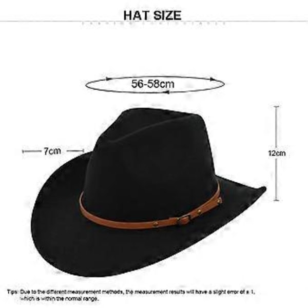 Filthat retro imitation fårehat cowboyhat bælte uldhat national hætte retro jazzhat