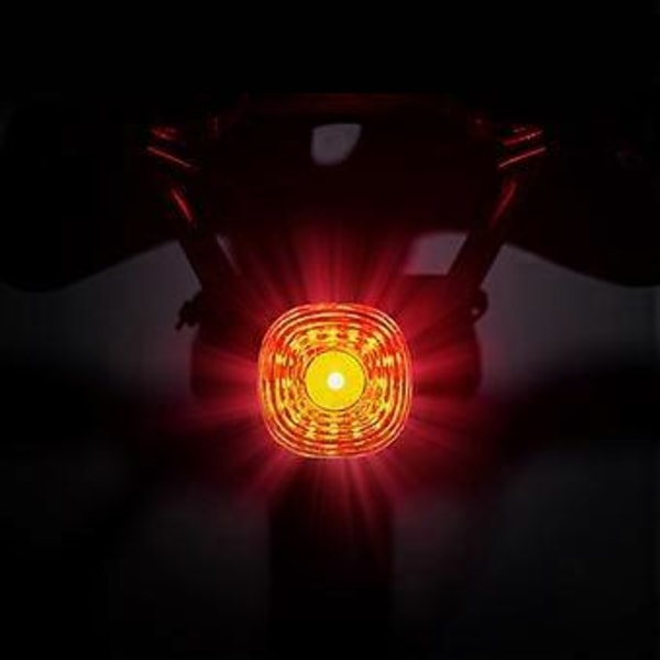 Intelligent Cykel Baglygte LED Advarselslygte Sensor Cykel Baglys
