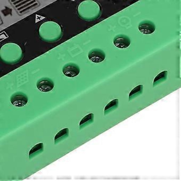Solar Charge Controller PWM Panel Regulator Justerbar LCD-skærm 12V 24V Grøn Skal 10A