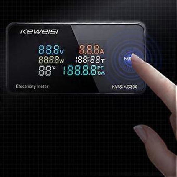 Keweisi, kws-ac300 Digital Voltmeter AC 50-300v Spenning 45-65hz Måler Led Wattmeter 0-100a Detektor