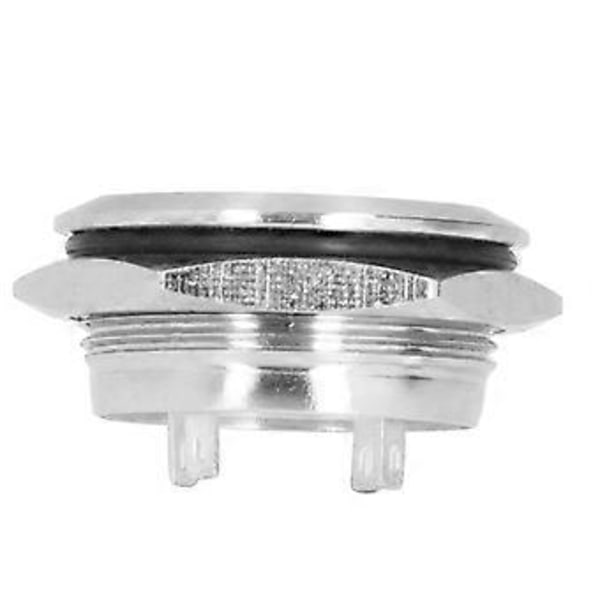 5 st Momentan Tryckknapp Metall Självåterställande Ultratunn Vattentät med LED 22mmDC3~6V Vit