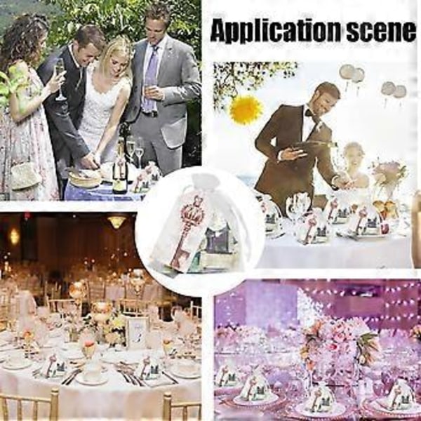 30 STK Nøkkel Flaskeåpner Papirkort Bryllup Dekorasjon Bryllupsgaver Bridal Shower Gaver Bryllupssuvenirer Favørgaver til Gjester, B