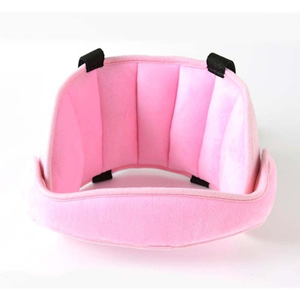 Baby Child Sleeping Head Protection Belt Pure Cotton Car Child Safety Seat Fixed Head Car Safety Belt 1pcs (Pink)