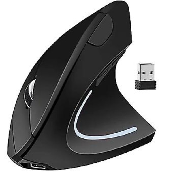 Ergonominen hiiri, pystysuuntainen langaton tietokonehiiri 2.4g