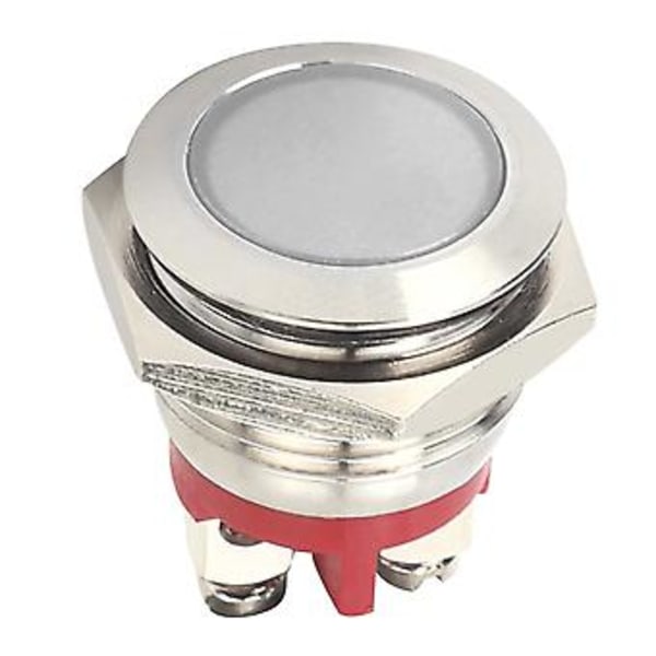 0,6in LED Indikator Starkt Signalljus Flamskyddad Bas IP66 Vattentät Universell (Vit)