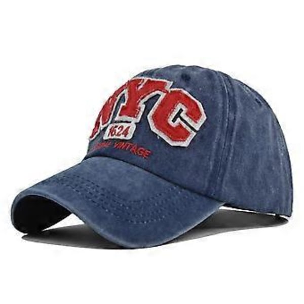 NYC tredimensionel broderi baseballkasket broderet skyggekasket vasket for at give et gammelt udseende solskærm buet skygge hat bred skygge hat Asien