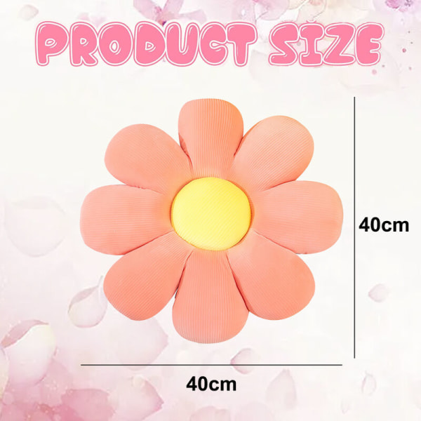 Kuddkudde Daisy Flower Kuddkudde Mjuk Sittkudde Plyschkudde Grön Golv Rosa 4040cm