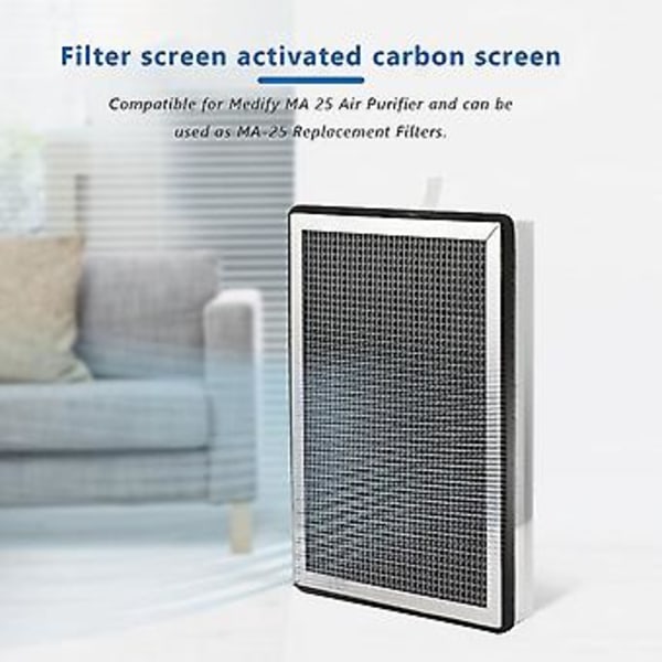 Hepa Filter Udskiftning Til Ma-25 Luftrenser 2-pak 3 I 1 Filtrat True Hepa H13 Filter Pre-fi