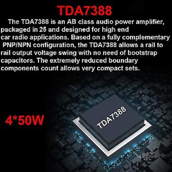 4x50w Tooth 5.0 Tda7388 O Vahvistinkortti Autovahvistin Auto Koti Vahvistin