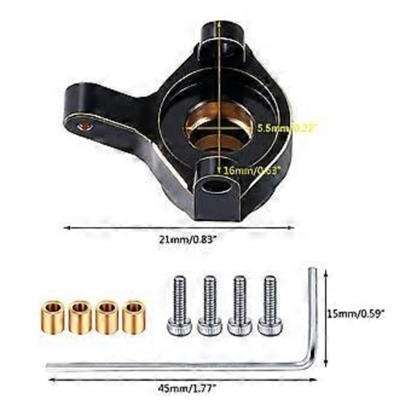 1 Par Mässing Motvikt Styrkopp för 1/24 Axial SCX24 90081 RC Bil Del