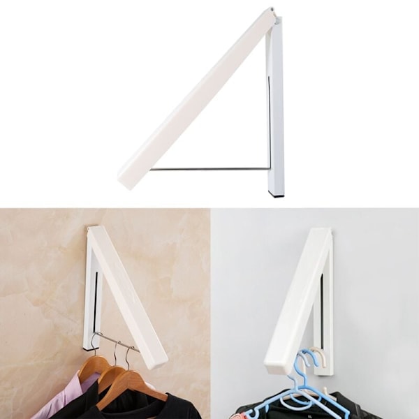 Plastic Folding Wall Mounted Clothes Rack Space Saving for Home Entrance