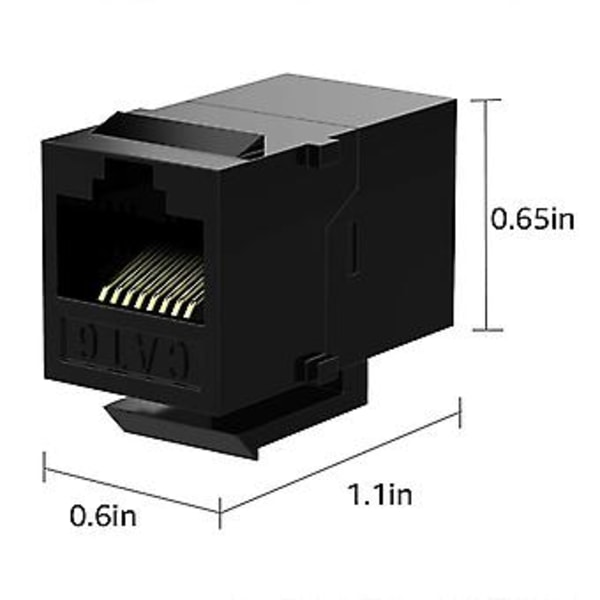 25 stk. RJ45 Kobling Cat6 S Inline Kobling Hun Til Hun Innsettingskobling