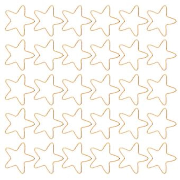 Kultaiset tähtiriipukset - 30 kpl onttoja kuparikehyksiä DIY-koruihin ja askarteluun