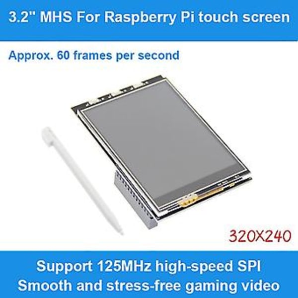 3.2 Tommers Mhs For Raspberry Pi 3b+/4b Skjerm Tft Berøringsskjerm