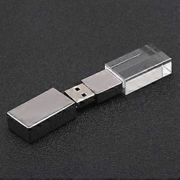 Läpinäkyvä LED Metallinen USB-muistitikku 32gb USB-muistitikku 16gb