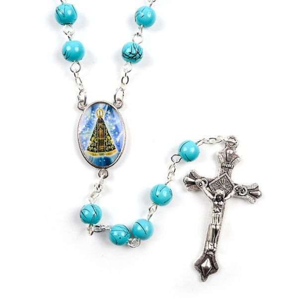 Mary Jesus hänge halsband Cross hänge halsband metall kedja smycken