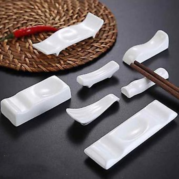 10 Nya Chopstick Rest Keramiska Dekorativa Ställ för Ätpinnar Sked Gaffel Bestick Tillbehör O