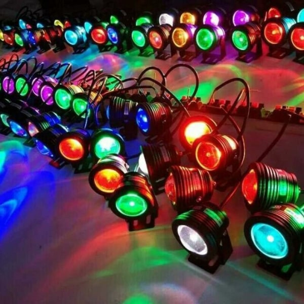 Pool Source LED-lampe fjernbetjening undervandslys farveskiftende akvarium damlys (sort skal RGB) 10 W [energiklasse A]