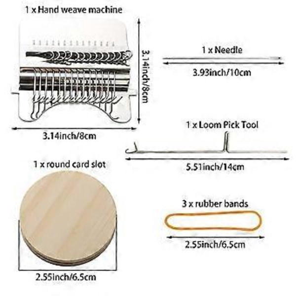 Mini Vev Speedweve Type Veveredskap, Stoppeapparat Raskt Mini Reparasjon Praktisk Stoppeapparat DIY Vevingskunst 14 Kroker