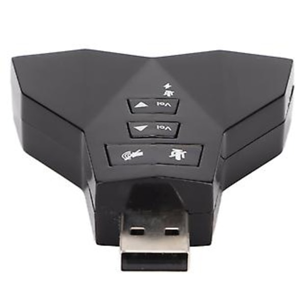 USB-äänikortti Virtuaalinen 7.1-kanavainen ulkoinen stereoäänisovitin PS4-kannettavan tietokoneen kuulokkeille