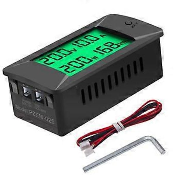 PZEM-025 DC Digital Batteritestare Dubbelriktad Amperemeter Voltmeter Effekt Energimätare Wattmätare 0-300v 100A